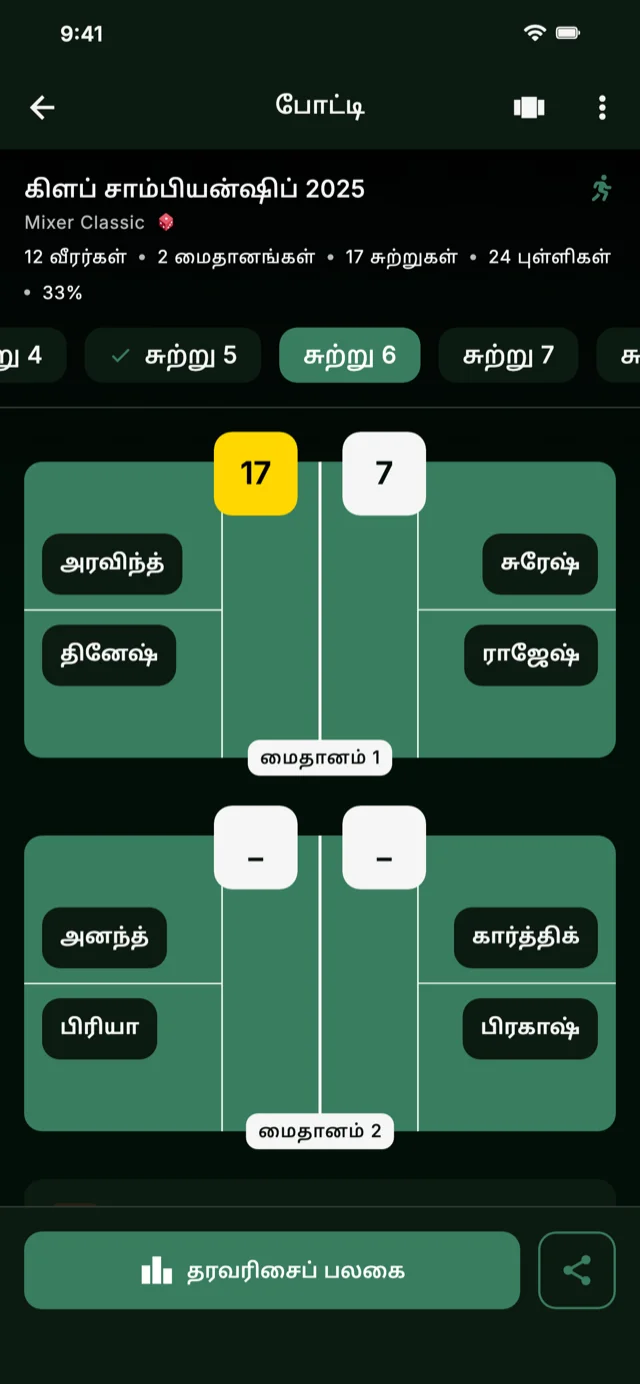 போட்டி சுற்றுகளை காட்டும் ஆப் திரைப்படம்